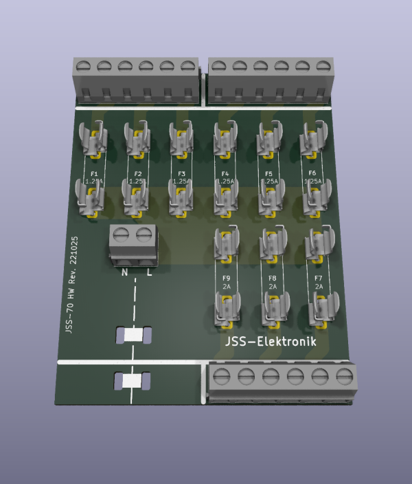 JSS-70 9-fach Stromverteiler Modul KiCad